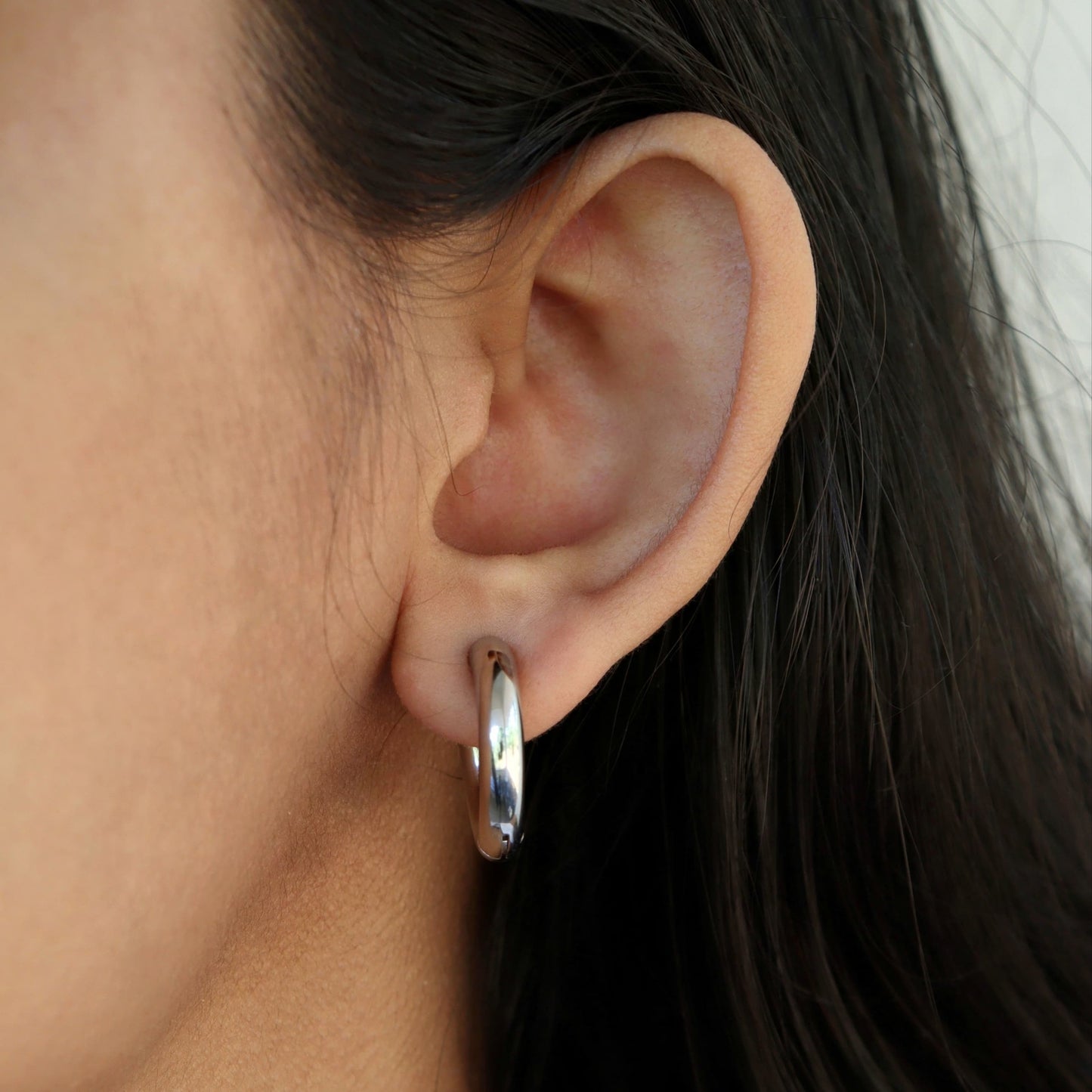 Elara Silver Hoop Earrings - HLE003