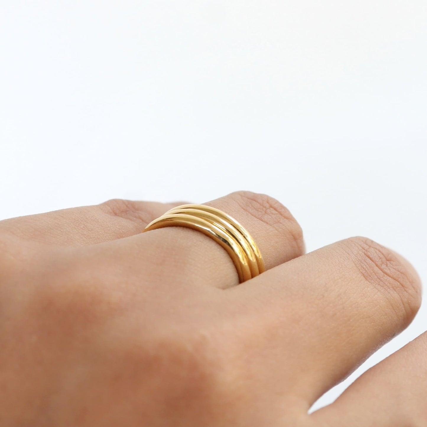 Emma Gold Band Rings - Set of 3 - HLR001