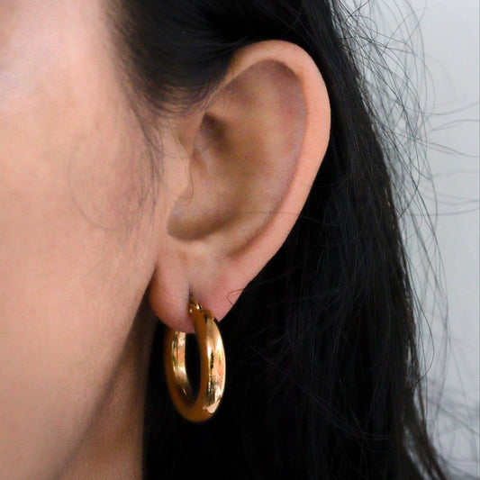 Alora Gold Hoop Earrings - HLE002