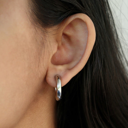 Elara Silver Hoop Earrings - HLE003