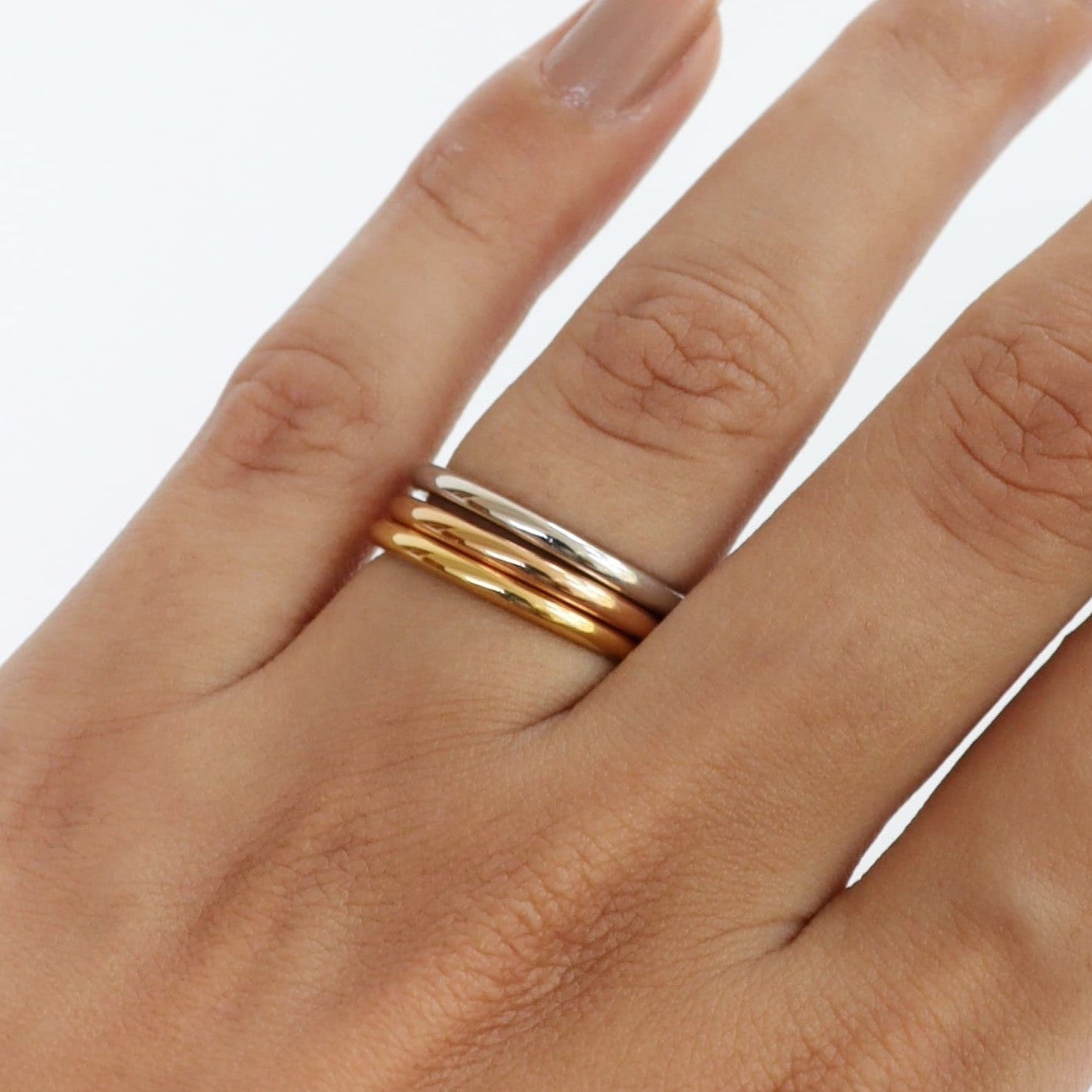 Emma Multicolor Band Rings - Set of 3 - HLR002